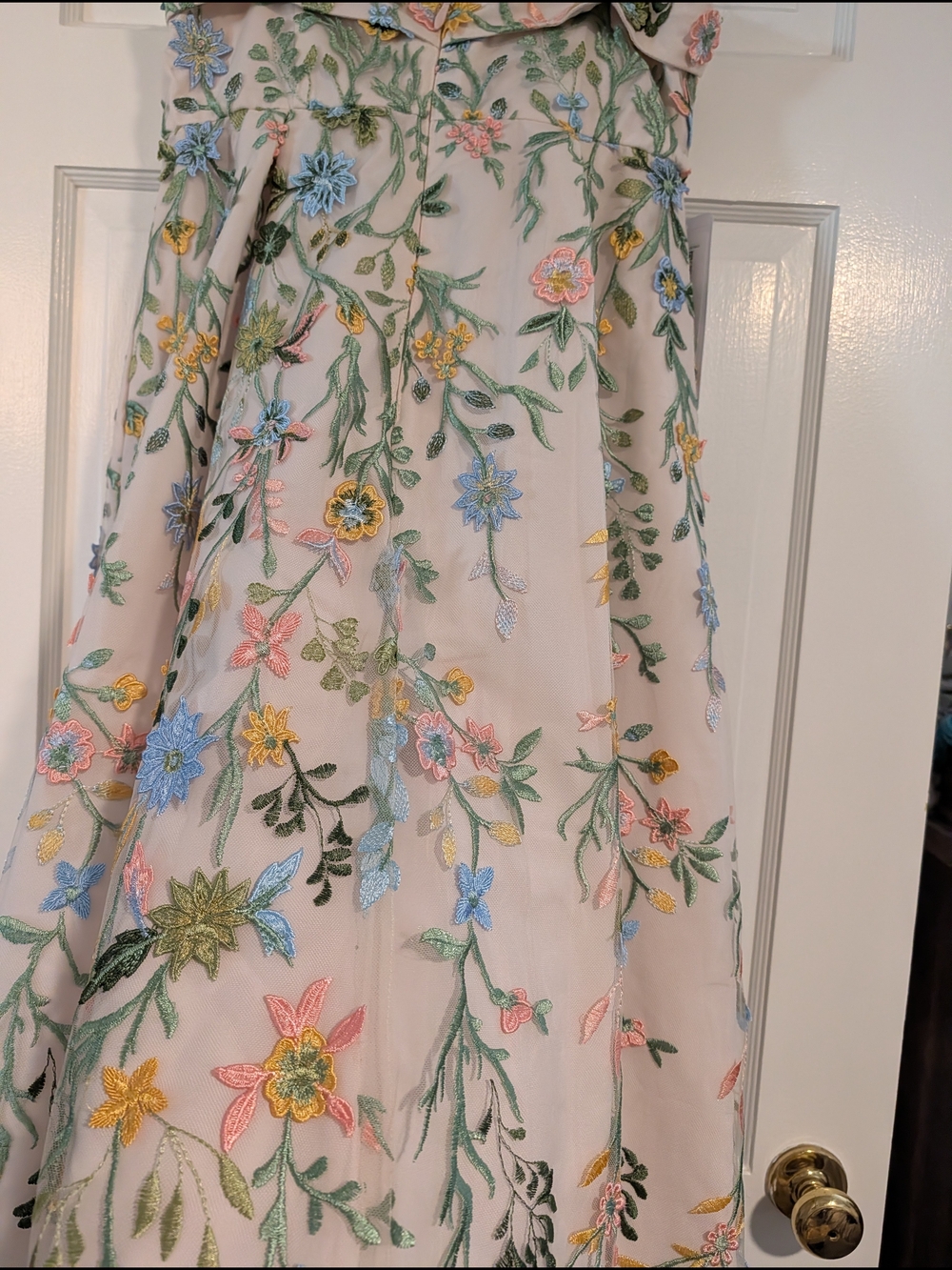 NWT Azazie Evangeline Junior Formal Dress Blush Garden Floral Custom Fits 4/6 - Picture 9 of 15